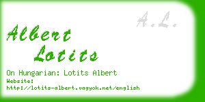 albert lotits business card